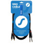 SSQ RCAJM1 SS-1427 cavo audio, 2x RCA – 2x jack mono da 6,3 mm, 1 m, nero