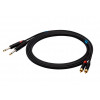 SSQ RCAJM1 SS-1427 cavo audio, 2x RCA – 2x jack mono da 6,3 mm, 1 m, nero