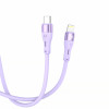 Tellur cavo in silicone da Type-C a Lightning, PD 30 W, 1 m, viola