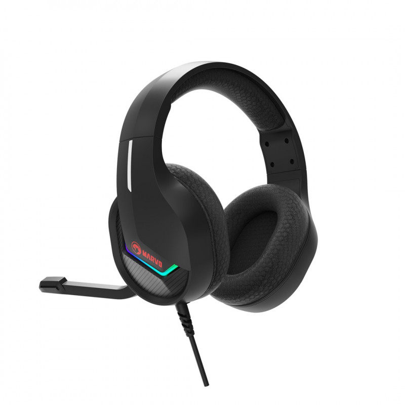 Marvo Tactic 40 H8618 BK cuffie da gaming, cablate, RGB, nere