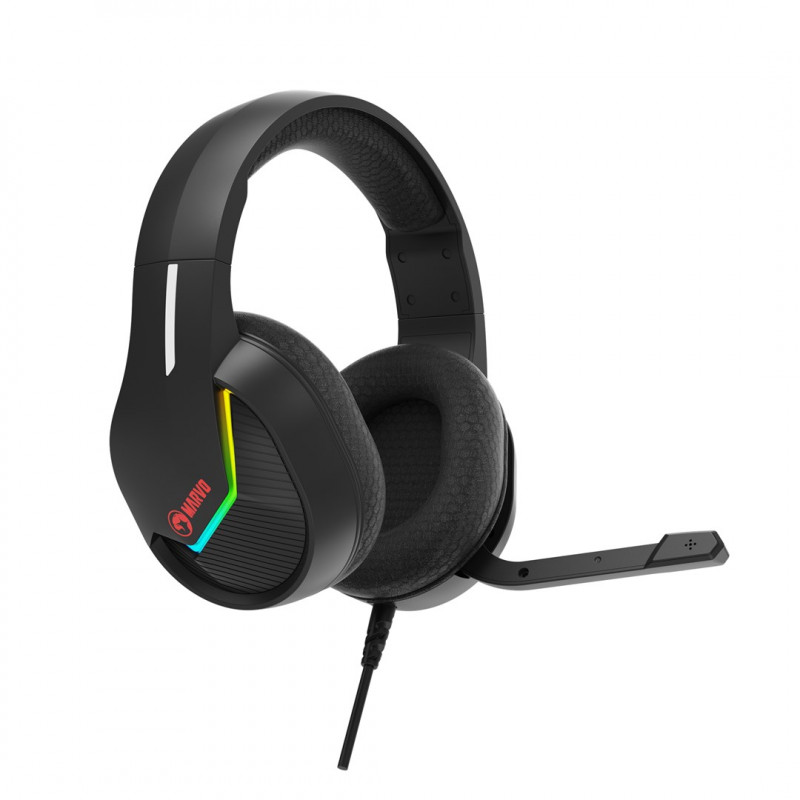 Marvo Tactic 40 H8618 BK cuffie da gaming, cablate, RGB, nere