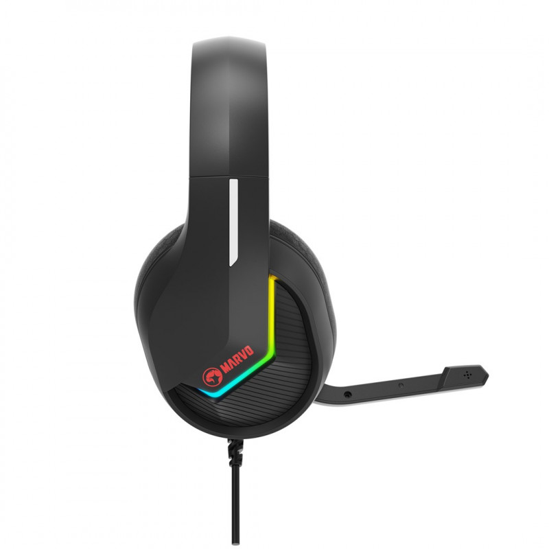 Marvo Tactic 40 H8618 BK cuffie da gaming, cablate, RGB, nere