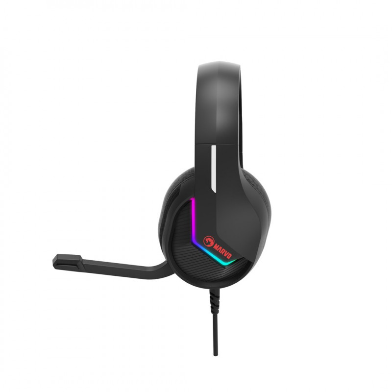 Marvo Tactic 40 H8618 BK cuffie da gaming, cablate, RGB, nere