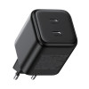 Ugreen X526 caricabatterie 45 W, 2 x USB-C, GaN, nero