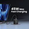 Ugreen X526 caricabatterie 45 W, 2 x USB-C, GaN, nero