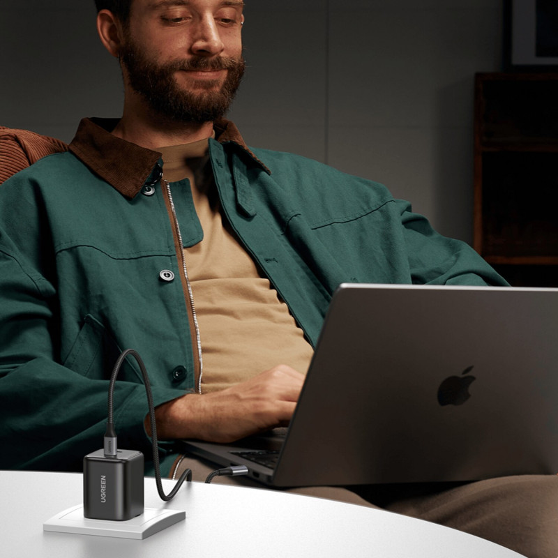 Ugreen X526 caricabatterie 45 W, 2 x USB-C, GaN, nero