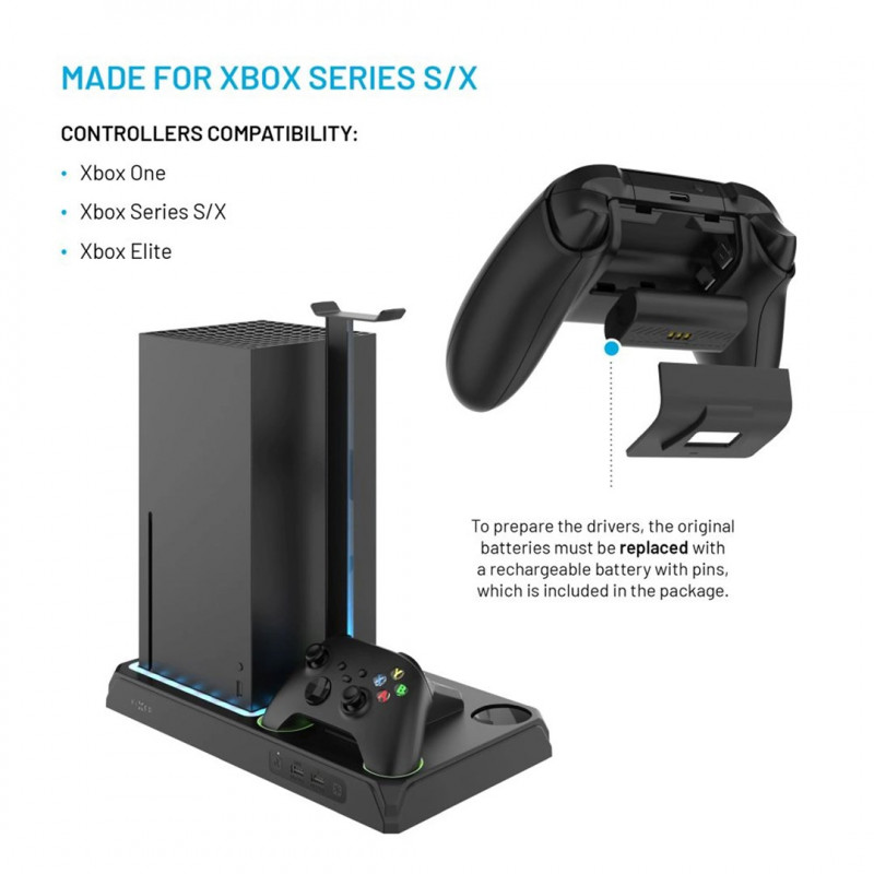Fixed FIXXB-MCS-BK stazione multifunzione per Xbox Series X/S, nera