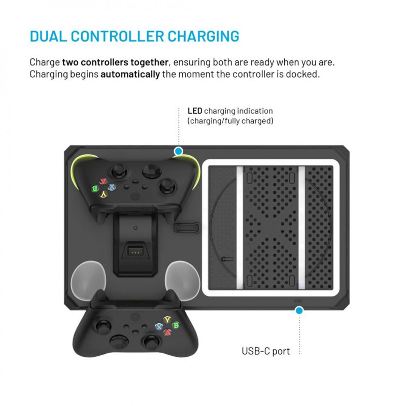 Fixed FIXXB-MCS-BK stazione multifunzione per Xbox Series X/S, nera