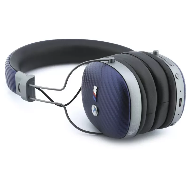 BMW Carbon Metal Parts and Logos cuffie Bluetooth ENC, BMW001277, blu navy