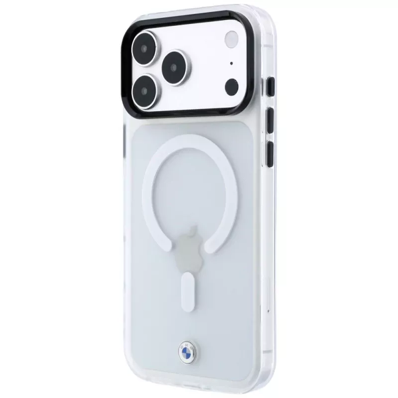 BMW Sign Frosted IML & Metal Logo MagSafe custodia per iPhone 18 Pro Max / 17 Pro Max, trasparente