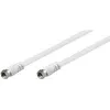 Wentronic 27035 cavo coassiale, tipo F, 5 m, bianco