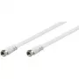 Wentronic 27035 cavo coassiale, tipo F, 5 m, bianco