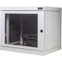 Silence Rack 99SRWV124GG armadio di rete a parete da 19 pollici insonorizzato, 12 U, profondità 450 mm, porta trasparente, 1 ventola silenziosa, grigio chiaro