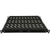 Alantec SA-PW-19-1U-370-4-C ripiano estraibile 19″ 1U per armadi server, profondità 370 mm, 4 punti di fissaggio, nero