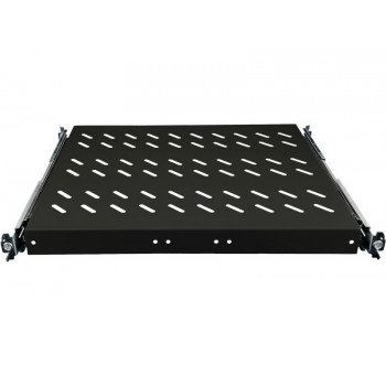 Alantec SA-PW-19-1U-370-4-C ripiano estraibile 19″ 1U per armadi server, profondità 370 mm, 4 punti di fissaggio, nero