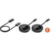 Manhattan 154598 set di presentazione HDMI wireless 1080p con 2 trasmettitori USB-C, nero