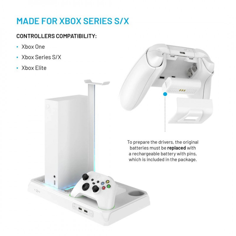 Fixed FIXXB-MCS-WH stazione multifunzione per Xbox Series X/S, bianca