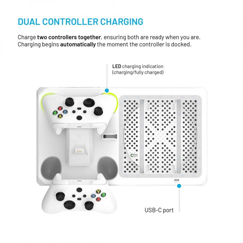 Fixed FIXXB-MCS-WH stazione multifunzione per Xbox Series X/S, bianca