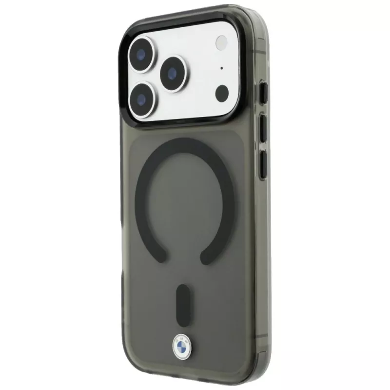 BMW BMW001310 custodia per iPhone 18 Pro / 17 Pro, M IML Frosted Metal Logo & Trims, MagSafe, nera