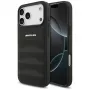 Mercedes AMG00117 custodia per iPhone 18 Pro Max / 17 Pro Max, AMG Leather Debossed Lines Logo, nera