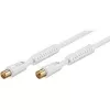 Wentronic 27720 IEC maschio – IEC femmina, connettori dorati, colore bianco