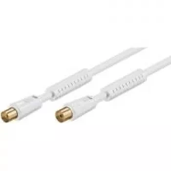 Wentronic 27720 IEC maschio – IEC femmina, connettori dorati, colore bianco
