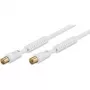 Wentronic 27720 IEC maschio – IEC femmina, connettori dorati, colore bianco