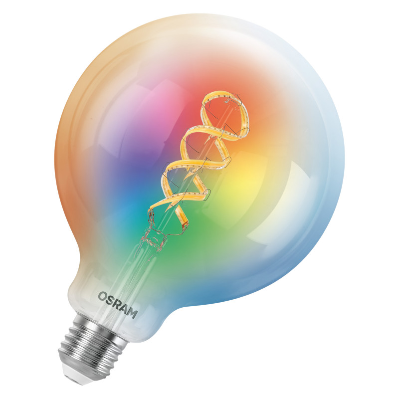 Osram SMART+ MATTER Filament Multicolor Classic Globe 125 40 lampadina smart, E27, 4,8 W, RGBW, Wi-Fi