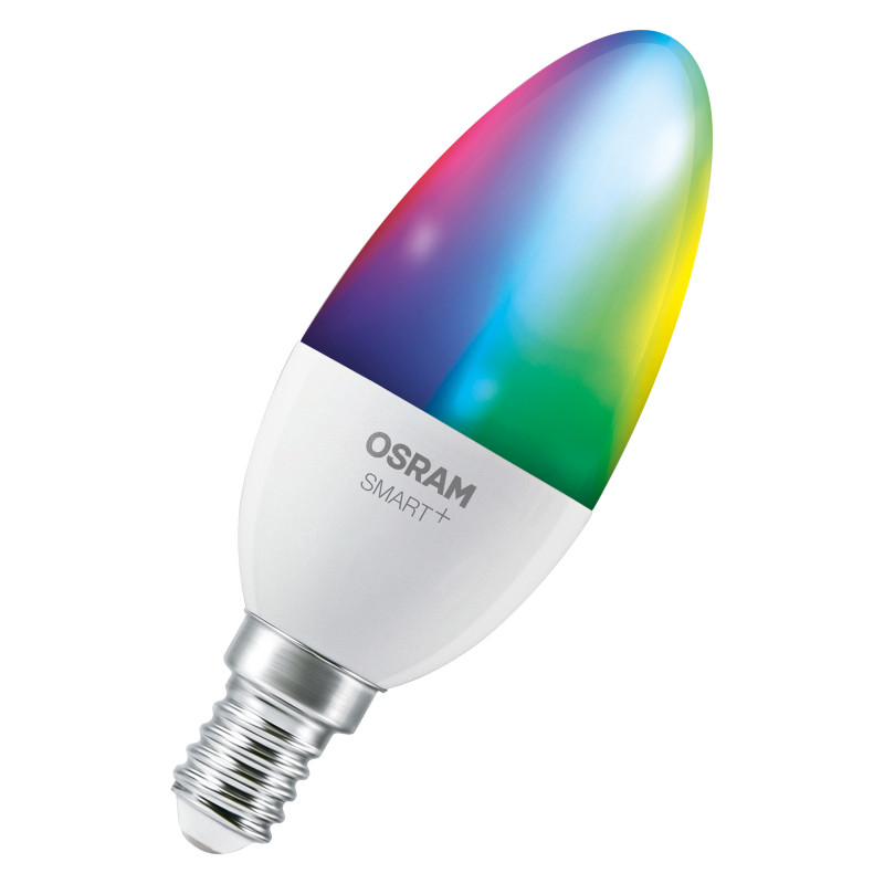 Osram SMART+ MATTER Multicolor Classic B40 lampadina intelligente, E14, 4,9 W, RGBW, Wi-Fi