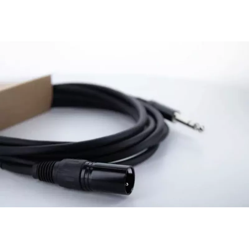 Cordial EM 0,5 MV cavo audio [1x spinotto XLR a 3 poli – 1x spinotto jack da 6,3 mm (stereo)], 0,50 m, nero