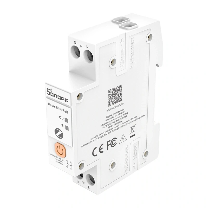 SONOFF BASIC-ZB1GSP interruttore smart Zigbee, guida DIN, 32 A