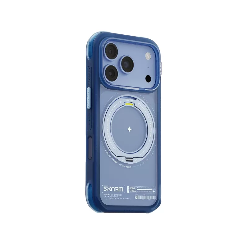 Skinarma Atlas custodia con MagSafe e supporto rotante per iPhone 18 Pro / 17 Pro, blu