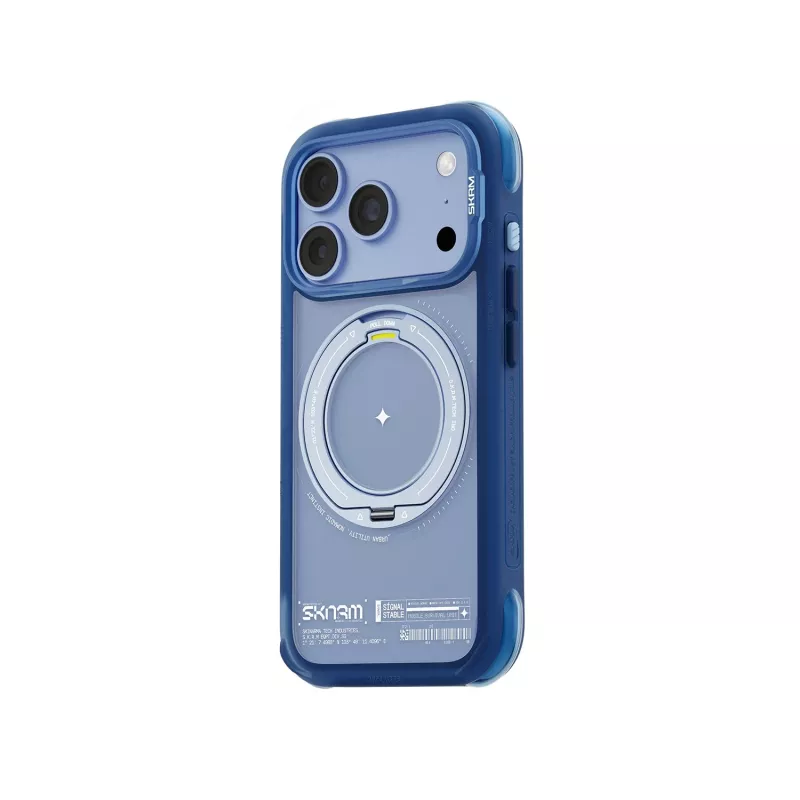 Skinarma Atlas custodia con MagSafe e supporto rotante per iPhone 18 Pro / 17 Pro, blu