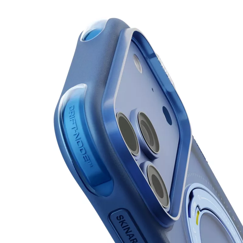 Skinarma Atlas custodia con MagSafe e supporto rotante per iPhone 18 Pro / 17 Pro, blu