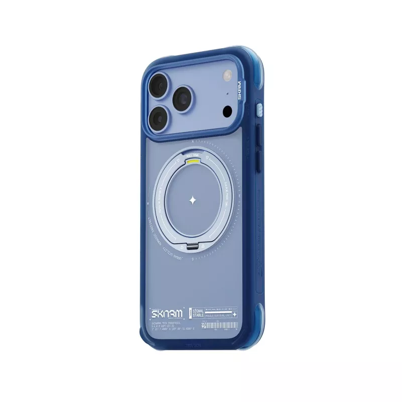Skinarma Atlas custodia con MagSafe e supporto rotante per iPhone 18 Pro Max / 17 Pro Max, blu