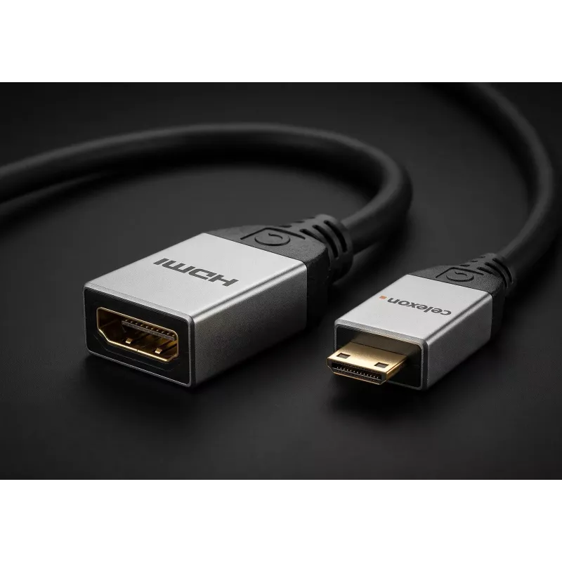 celexon adattatore Mini HDMI M/F con Ethernet, 2.0a/b, 4K, Professional