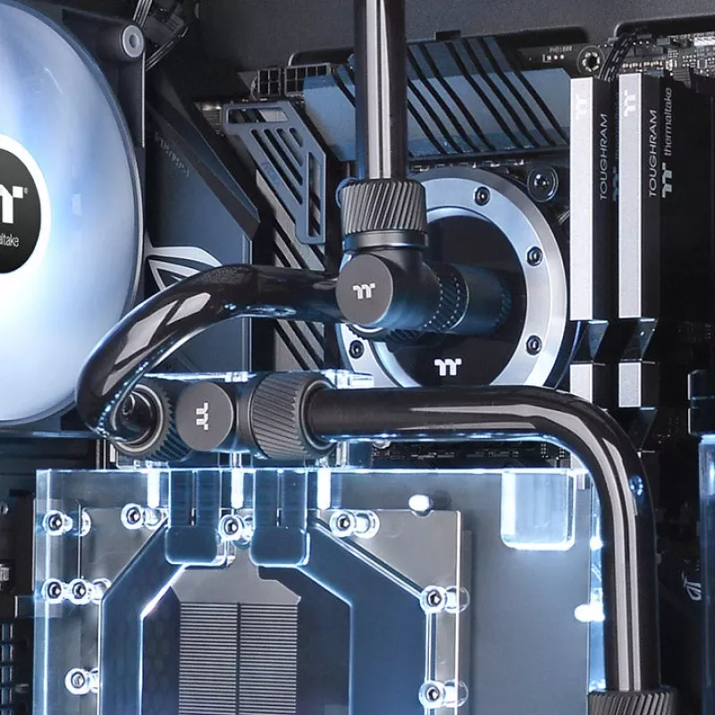 Thermaltake Pacific SF raccordo prolunga da 20 mm (femmina-maschio), nero opaco, CL-W392-CU00MK-A