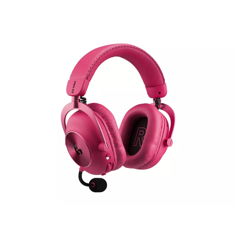 Logitech G PRO X3 LIGHTSPEED cuffie gaming wireless, 2,4 GHz, magenta
