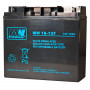 MPL Power Elektro MW 18-12 batteria per UPS, accumulatore al piombo-acido AGM, senza manutenzione, 12 V 18 Ah, nera