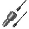 Ugreen EC705 caricabatterie da auto, USB + 2x USB-C, 130 W, con cavo da 1 m 5 A
