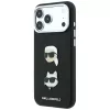 Karl Lagerfeld KF003250 custodia per iPhone 18 Pro Max / 17 Pro Max, Saffiano with Karl & Choupette Heads Pins & Logo, nera