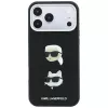 Karl Lagerfeld KF003250 custodia per iPhone 18 Pro Max / 17 Pro Max, Saffiano with Karl & Choupette Heads Pins & Logo, nera