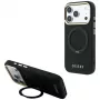 Guess GUE005670 custodia per iPhone 18 Pro Max / 17 Pro Max, Ring Stand 360 Grained Classic Logo, MagSafe, nera
