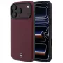 Mercedes Mer008834 Leather Semi Wrap Iconic Line custodia MagSafe per iPhone 18 Pro / 17 Pro, bordeaux
