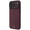 Mercedes Mer008834 Leather Semi Wrap Iconic Line custodia MagSafe per iPhone 18 Pro / 17 Pro, bordeaux