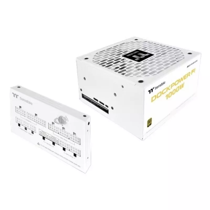 Thermaltake Dockpower FI 1000W alimentatore per PC, 80 PLUS Gold, bianco