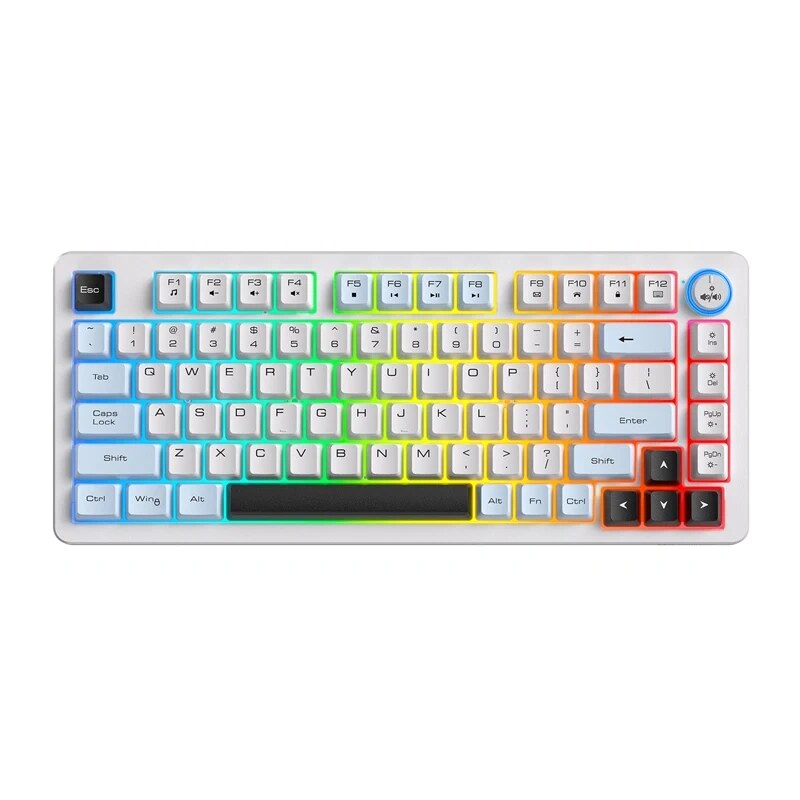 ONIKUMA MT501 tastiera da gaming, 75%, bianca