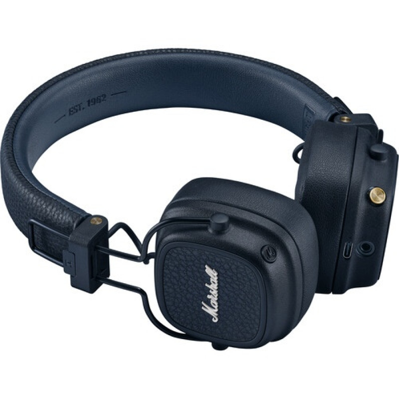 Marshall Major V cuffie wireless, Bluetooth 5.3, Midnight Blue