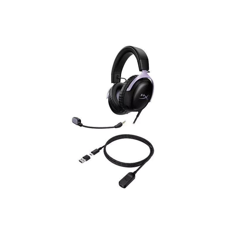 HyperX Cloud III cuffie da gioco, nero/lavanda