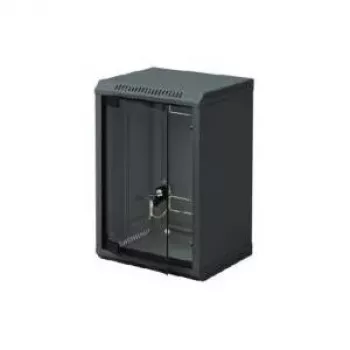 Triton RBA-09-AS3-BAX-C1 armadio a muro da 10 pollici, monoblocco, 9U, 300 mm, porta in vetro, nero RAL 9005